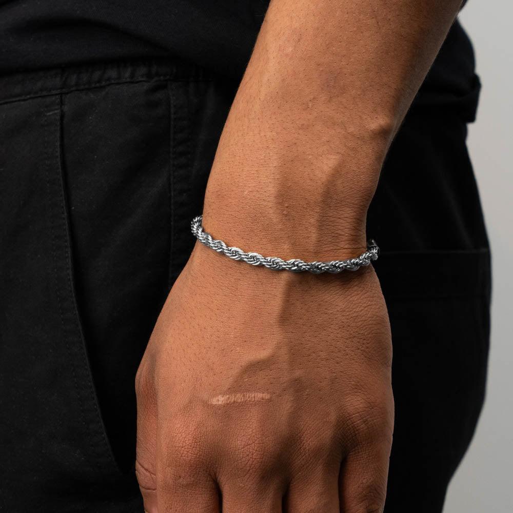 Rope Bracelet 5MM (Silver)