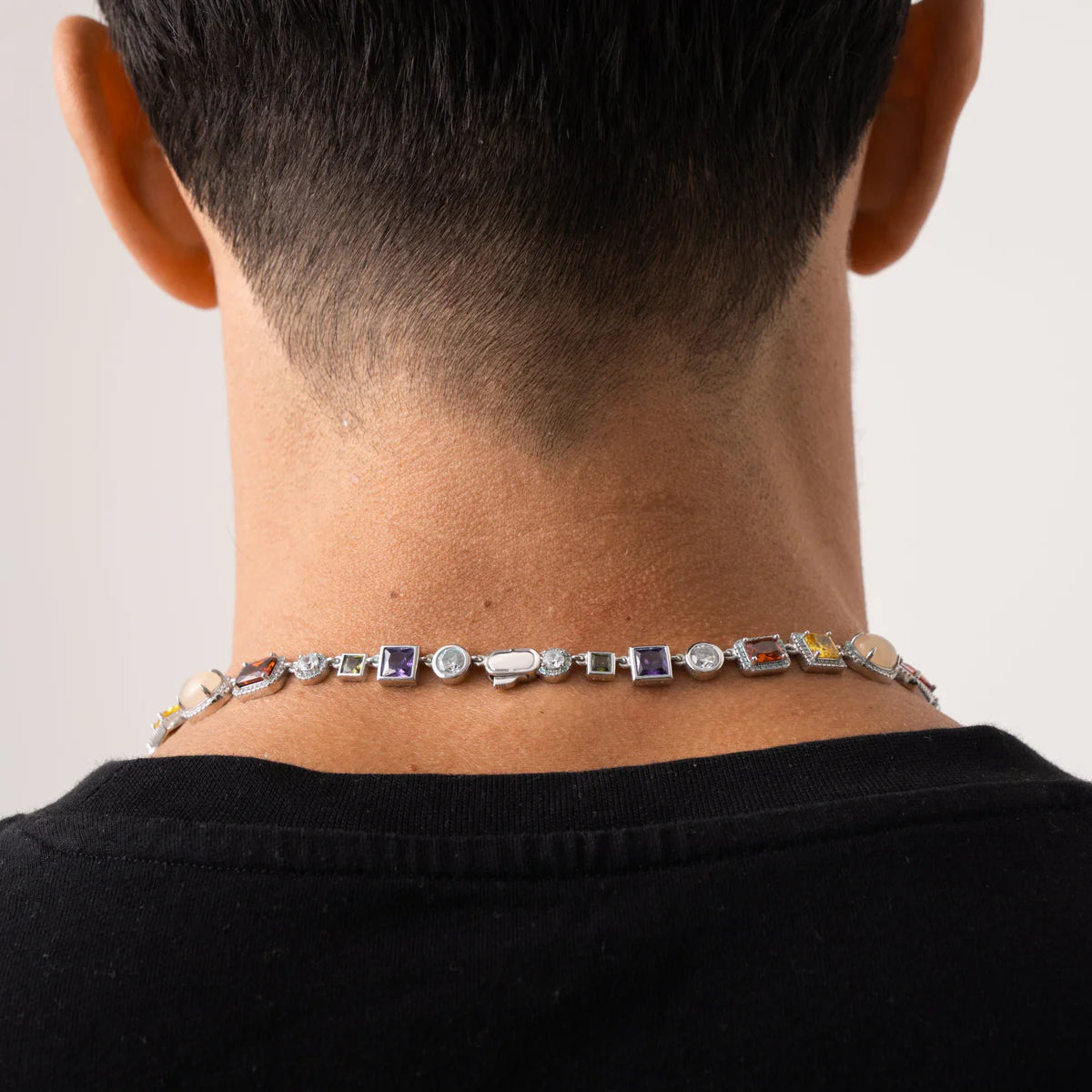 Mixed Gemstone Chain (Silver)