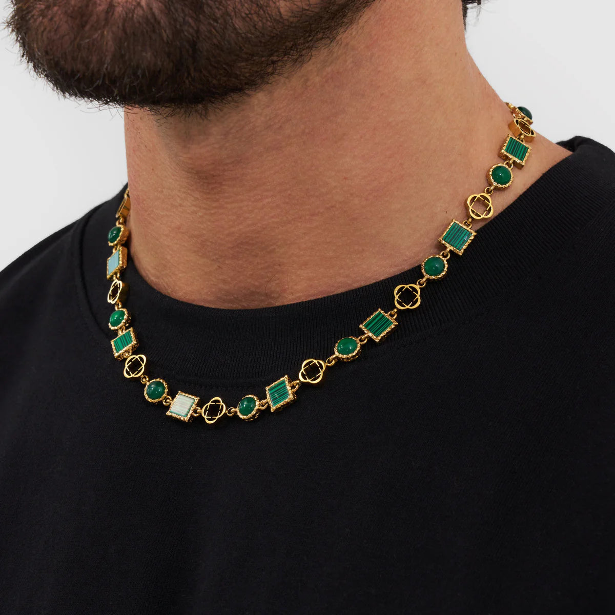 Green Gemstone Chain (Gold)