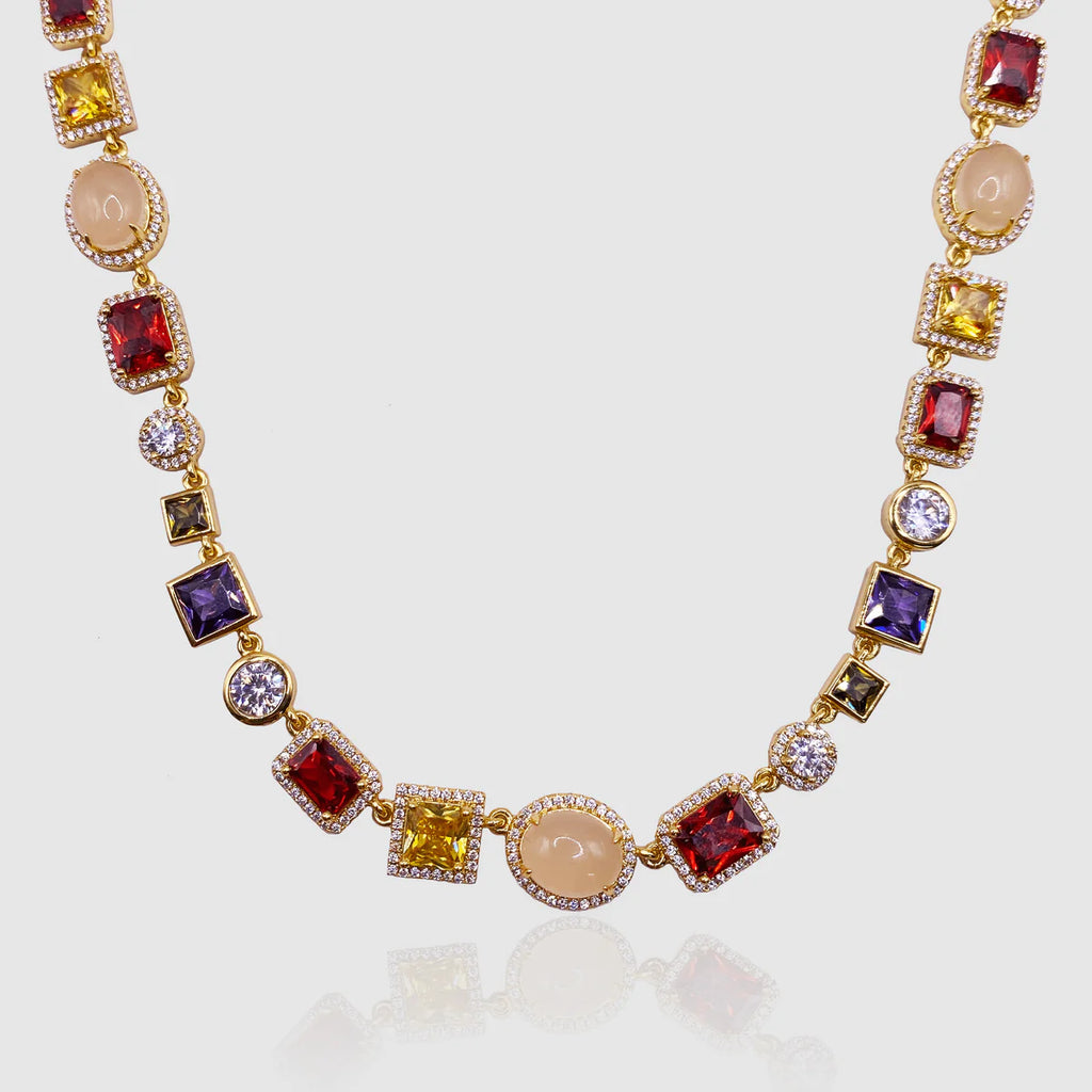 Mixed Gemstone Chain (Gold)