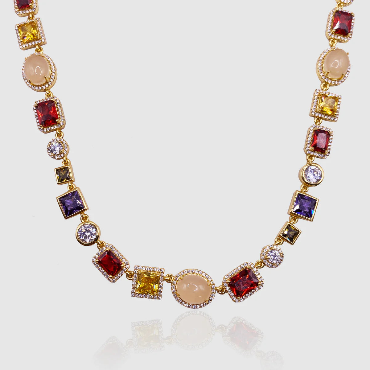 Mixed Gemstone Chain (Gold)