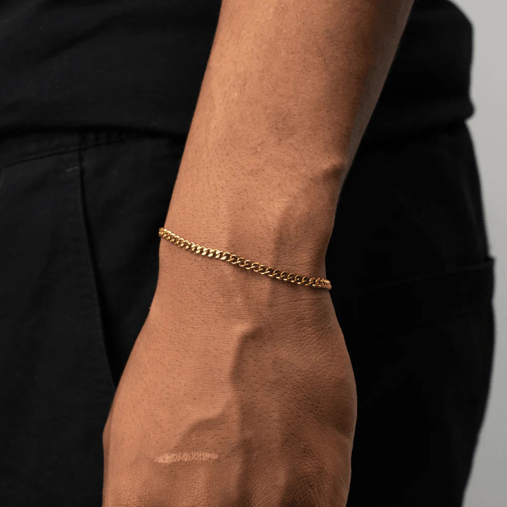 Cuban Bracelet 3MM (Gold)
