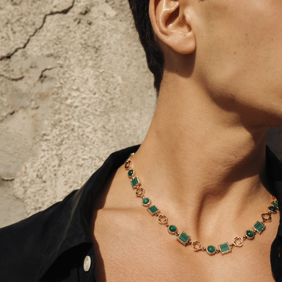 Green Gemstone Chain (Gold)